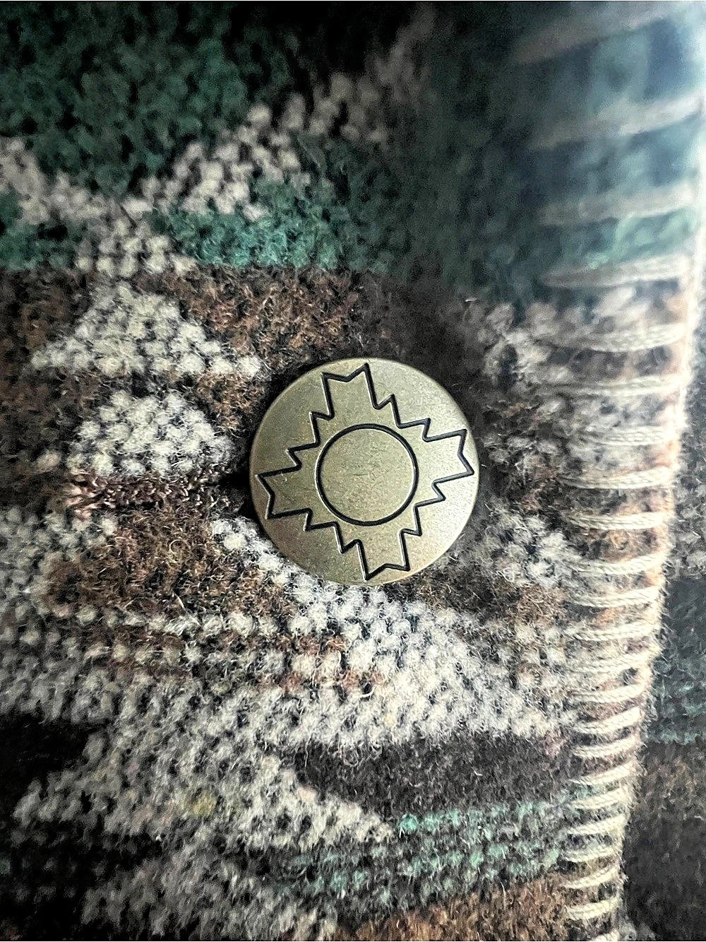 Outback Trading Co. Maybelle Vest. Green & Brown Small - Picture 3 of 3